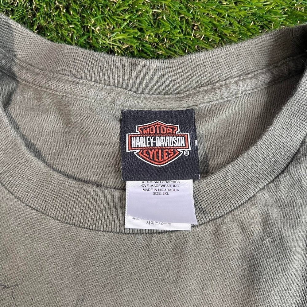 Harley Davidson San Jacinto Pasadena Texas Graphic T Shirt Gray Size 2XL - Picture 3 of 7